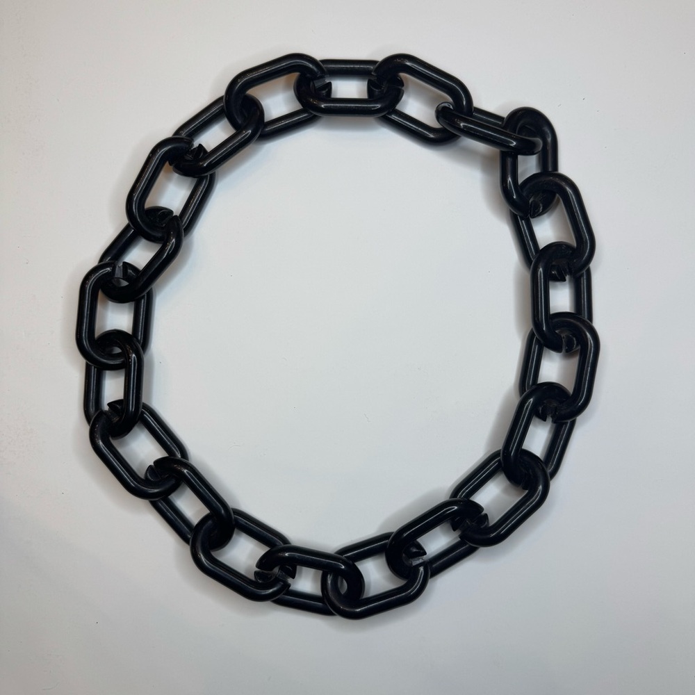 Black Plastic Chain Link Necklace